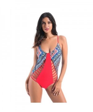 Wellwits Womens Colorblock Monokini Swimsuit