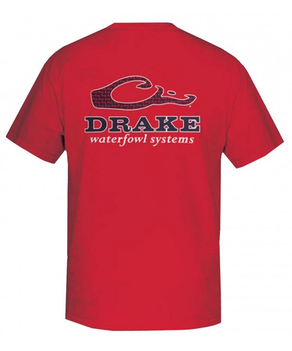 Drake Waterfowl Short Sleeve T Shirt Red medium