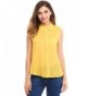 BEAUTYTALK Womens Blouses Sleeveless Chiffon