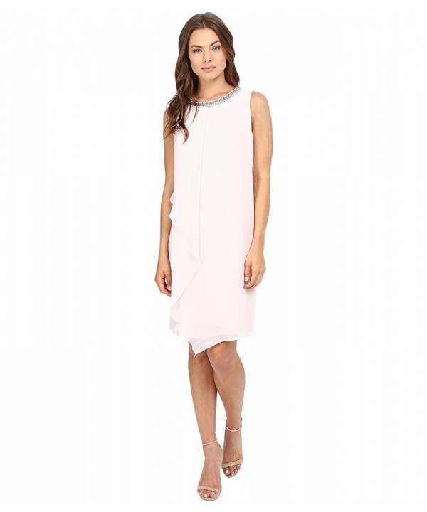 Women's Jenna Jewel Neck Shift Dress - Petal Pink - CX12D6DHWTL