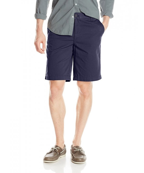 Men's Flat-Front Vintage Chino Short - Mood Indigo - CP11P8D25VD