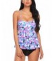 Oheetu Halter Ruffle Tankini Swimsuit