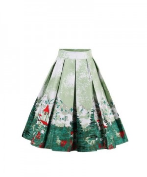 Wellwits Womens Christmas Vintage Pleated
