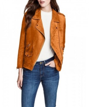 Richlulu Womens Classical Imitation Bomber