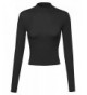 Awesome21 Basic Cotton Sleeves Mock Neck