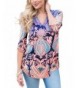 MEROKEETY Womens Floral Damask Blouses