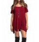 Adreamly Womens Casual Burgundy X Large