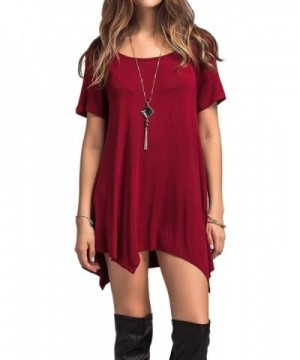 Adreamly Womens Casual Burgundy X Large
