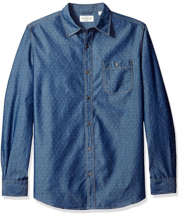 Men's Denim Dot Dobby Shirt - Indigo - CO12MANJVB8