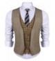 COOFANDY layered Patchwork Wedding Waistcoat