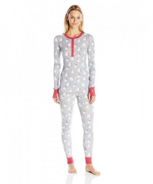 Munki Womens Sleeve Henley Snowmen