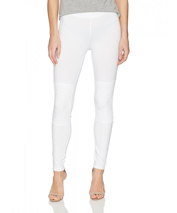 HUE Womens Cotton Leggings White