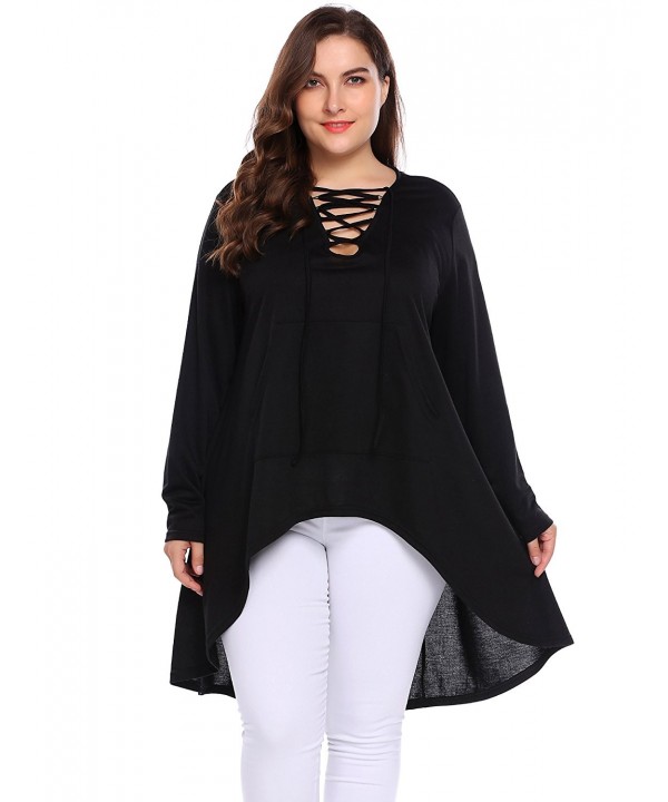 INVOLAND Irregular Asymmetric Shirt Pullover Sweatshirts