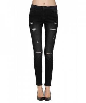 ZLZ Destroyed Distressed Stretch Leggings