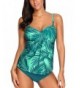 luvamia Overlay Printed Tropical Swimsuit