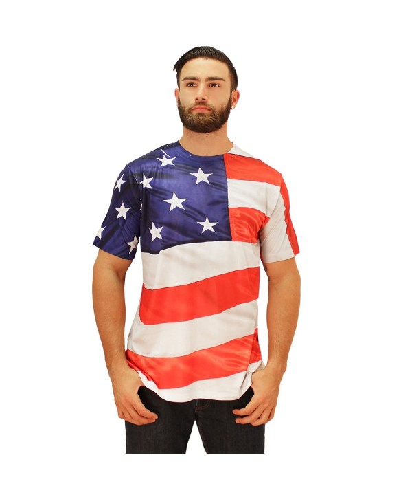 American Flag Wrap Around Sublimated T-shirt - CB11L74UG5J