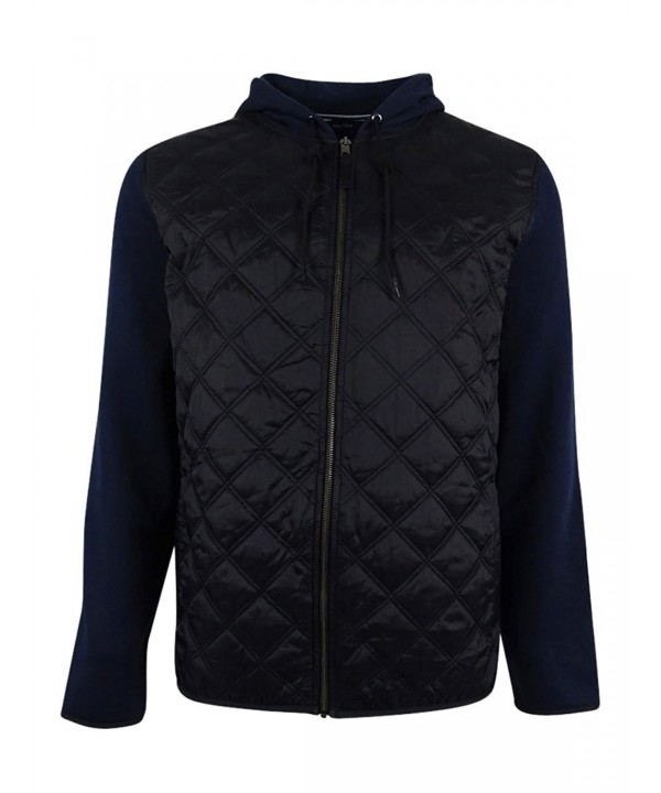 Nautica Mens Fleece Quilted Hoodie