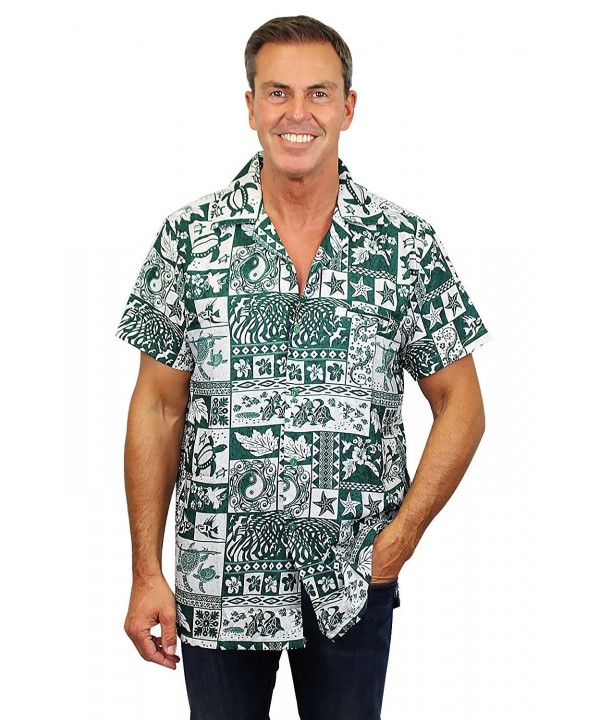 Funky Hawaiian Shirt VHO Puzzle green