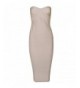 Hego Strapless Apricot Bandage Bodycon