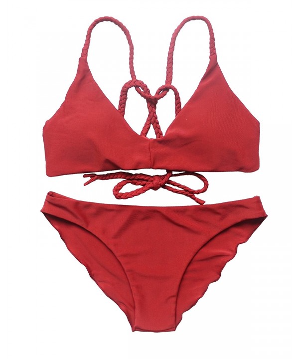 OMKAGI Strapped Bikini Padded Swimsuits