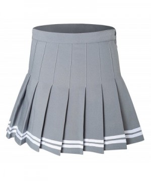 Womens Waist Pleated Tennis Stripe