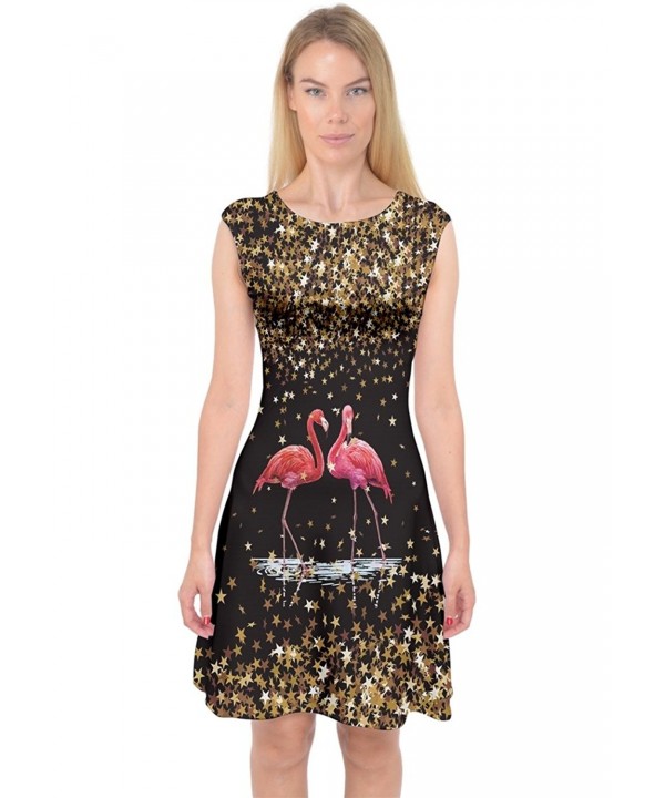 PattyCandy Womens Flamingo Capsleeve Dress 2XL