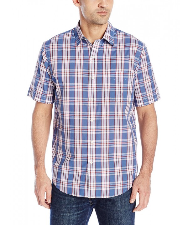 Men's Short Sleeve Textured Gingham Shirt - Coastal F Jord - CF120INN24L