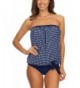 ToBeInStyle Womens Bandeau Blouson Tankini