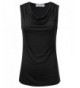 FLORIA Womens Cowl Neck Sleeveless Stretchy