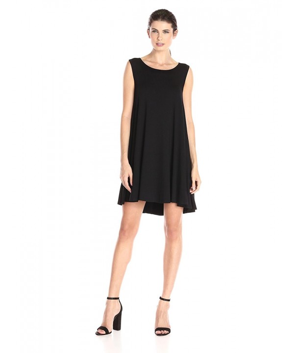 Women's Sleeveless Maggie Trapeze Dress - Black - CX12DJJJVWD