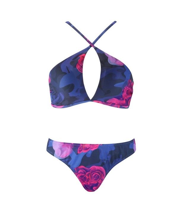 SEARTIST Floral Print Bikini Swimsuit
