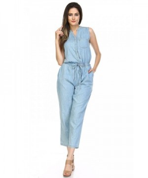 Boteley Fashion Belted Sleeveless Jumpsuit