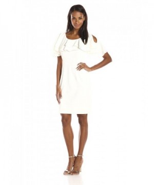 S L Fashions Womens Ruffle Sheath