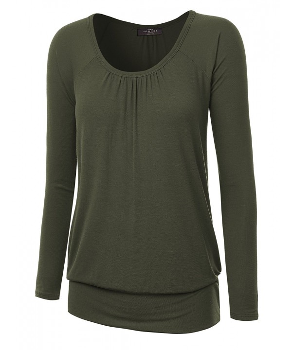 WT1163 Womens Sleeve Shirring Raglan