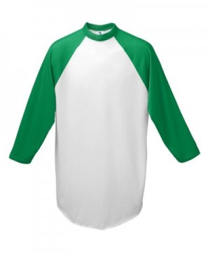 Augusta Baseball Jersey Raglan sleeves White Green Adult MD