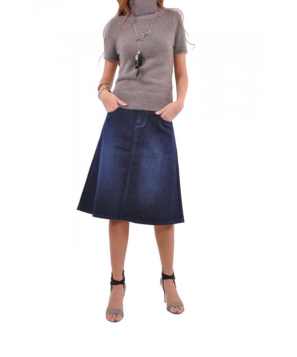 Style Simply Me Denim Skirt Blue 28