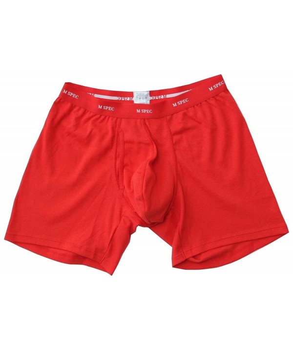 Men's 3D-Crotch Breathable/Comfortable Knit Boxers - Red - CW113LW8HAZ