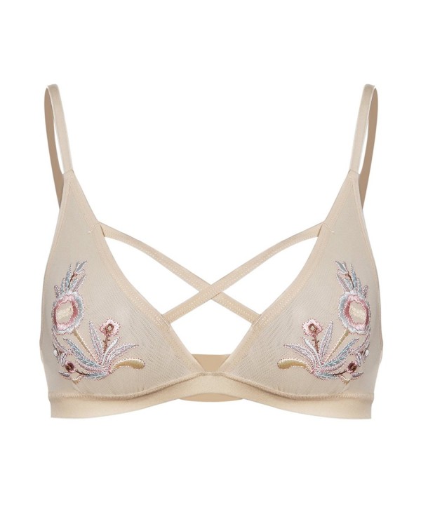 Wink Gal Embroidered Printed Bralette