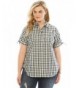 Womens French Check Shirt Black