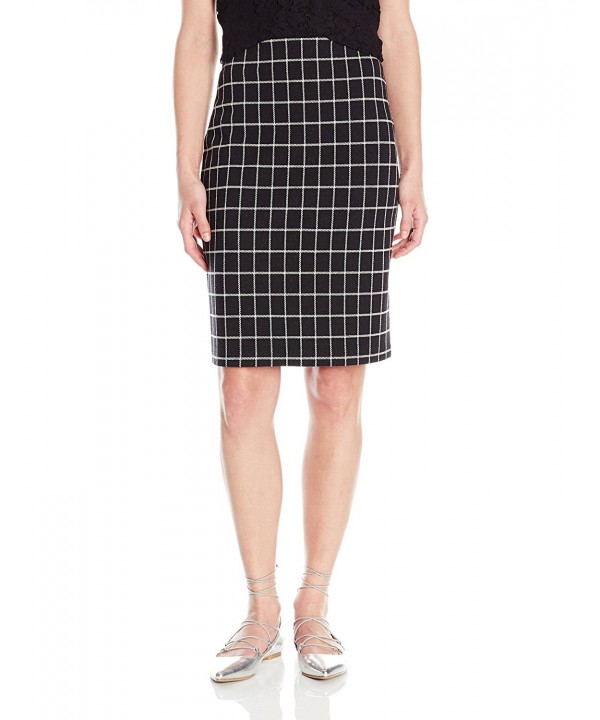 PARIS SUNDAY Womens Windowpane Pencil