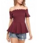 Zeagoo Women Off Shoulder Wine