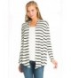 Azules Womens Sleeved Cardigan Stripes