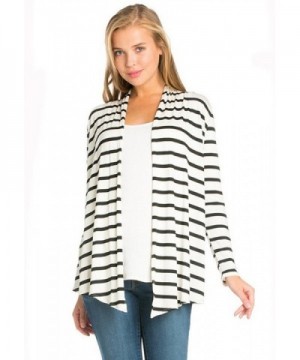 Azules Womens Sleeved Cardigan Stripes