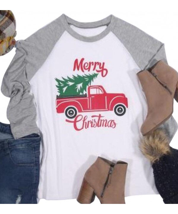 Womens Christmas Holiday Baseball T Shirt