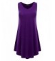 F Y Womens Sleeveless V Neck Eggplant