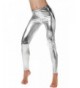 Nihoe Womens Metallic Leggings Silver