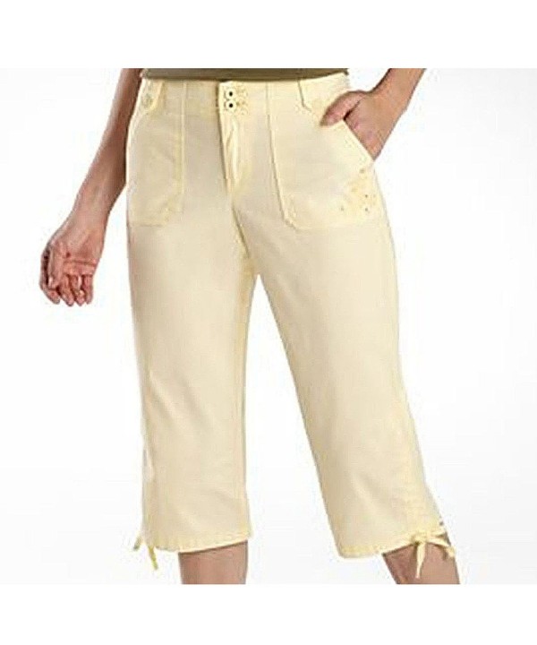 Gloria Vanderbilt Plus Capris Yellow