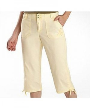 Gloria Vanderbilt Plus Capris Yellow