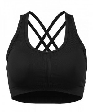 BEKTOME Crisscross Seamless Removable Bra L BLACK