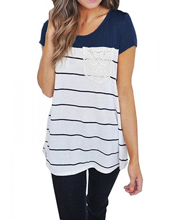 Hount Womens Casual Sleeve Striped